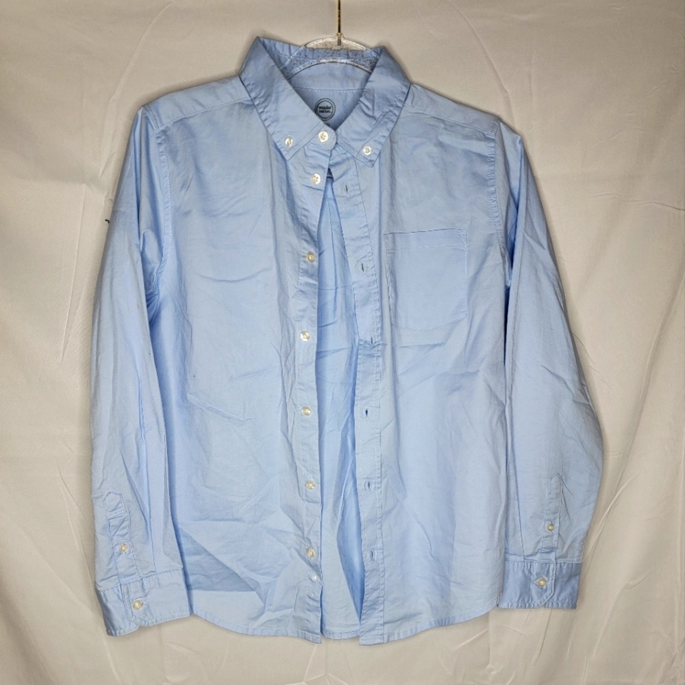 Blue Button Down Collar Shirt